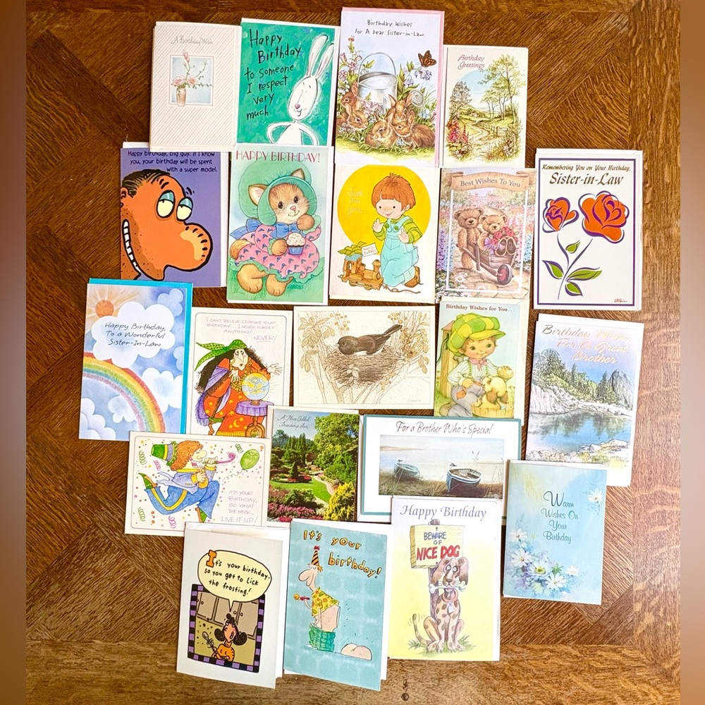Vintage Mixed Unused Greeting Cards Bundle of 56
